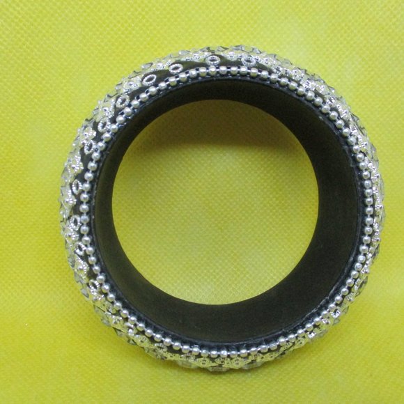 Wide Mirrored Bangle Bracelet - Picture 3 of 6
